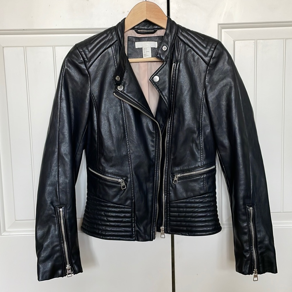 H&M Faux Leather Moto Jacket.